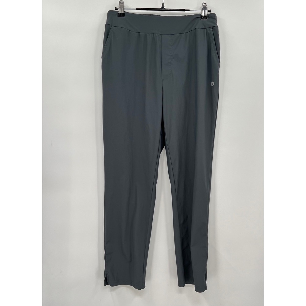 Baleaf Small Active‎ Pants Womens Gray Straight Leg Elastic Waist Zipper Pocket
